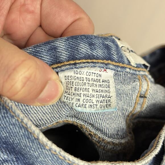 CALVIN KLEIN Vintage 70s-80s USA Made Faded Tapered Mom Blue Jeans Womens 10 - Picture 11 of 12